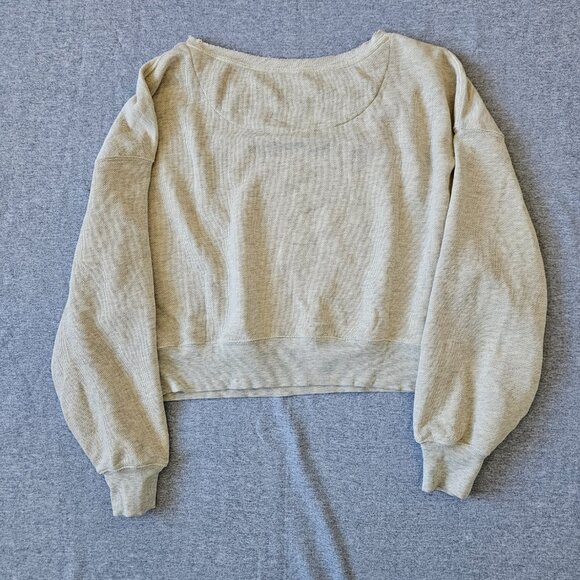 Free People Oversized Joni Pullover Slouchy Sweatshirt Long Sleeve Size Large - Picture 4 of 5